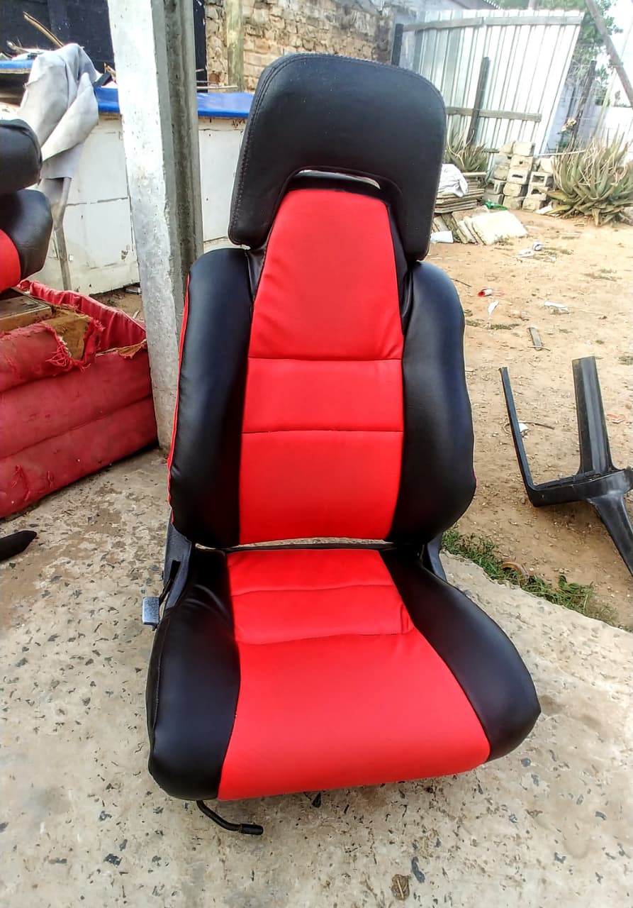 Car Seat β Torn to Red & Black Custom after